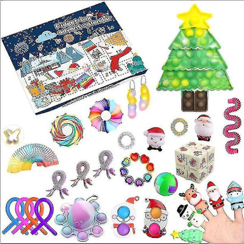 Julkalender Gåva Fidget Leksaker Stressavlastning Fidget Leksak Blind Box Barn