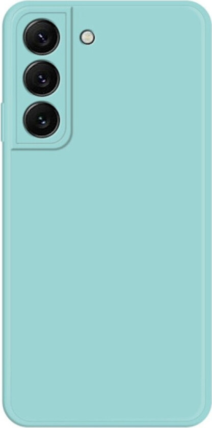 Avfaset gummiert anti-falldeksel for Samsung Galaxy S22 Plus - Cyan