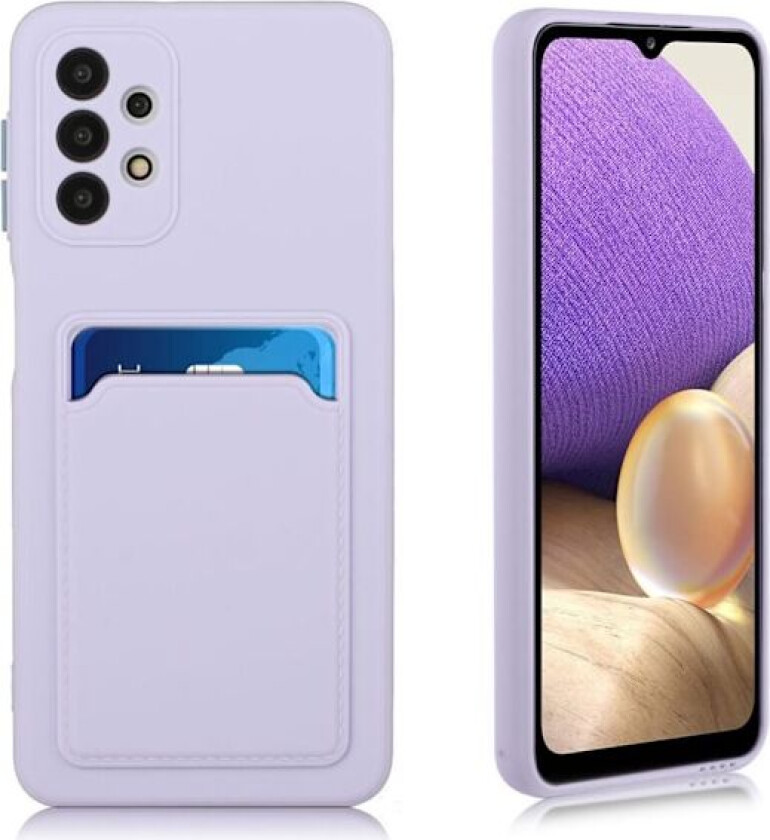 Card Holder Deksel til Samsung Galaxy A32 5G - Lyselilla
