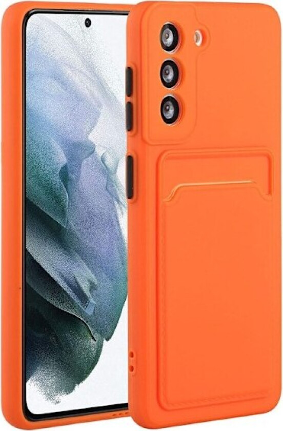 Deksel med Kortholder til Samsung Galaxy S23 Plus - Oransje