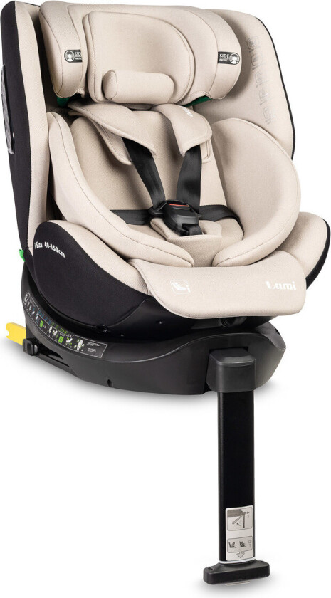 Caretero Lumi I-Size Autostol - Isofix, 40-150cm, Max 36kg - Beige