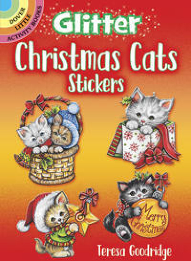 Glitter Christmas Cats Stickers