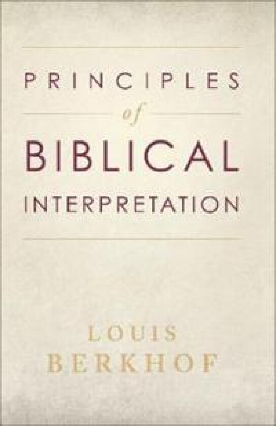 Principles of Biblical Interpretation