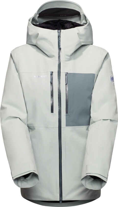 Mammut Women's Stoney Hardshell Thermo Hooded Jacket Silver Sage/Strata