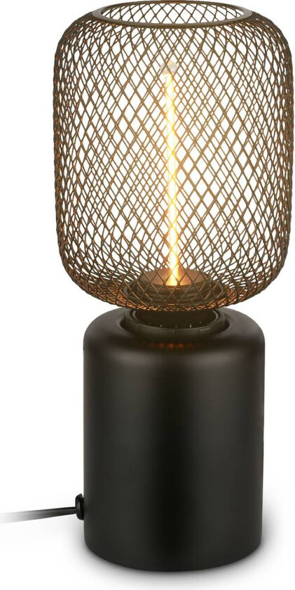 Bordlampe Rist, svart, høyde 22 cm, metall