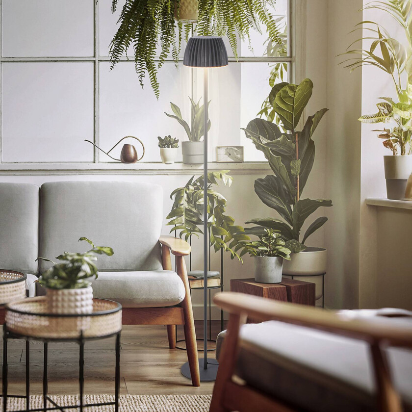 LED-gulvlampe Loca, antrasitt, høyde 123 cm plast/metall