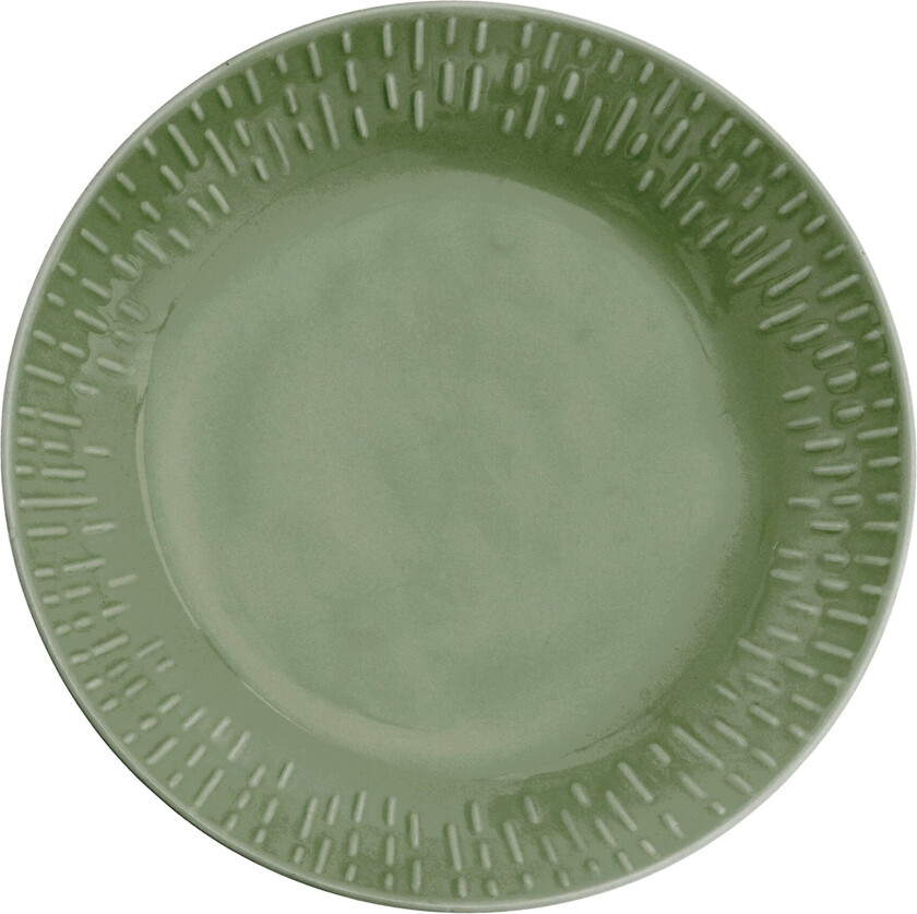 - Life in Colour - Confetti - Olive pasta plate w/relief porcelain (13404)