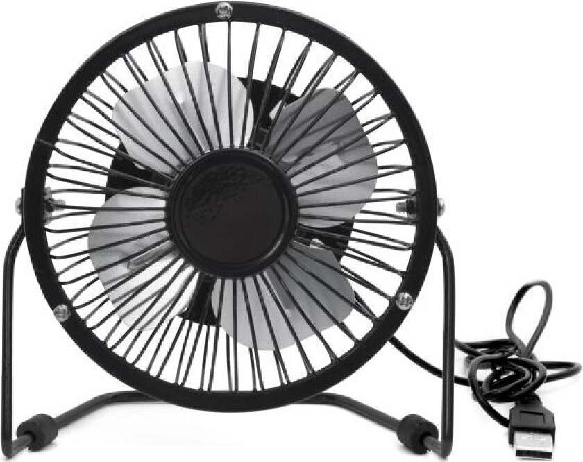 Usb Metal Desk Fan - Black (US143-BK-EU)