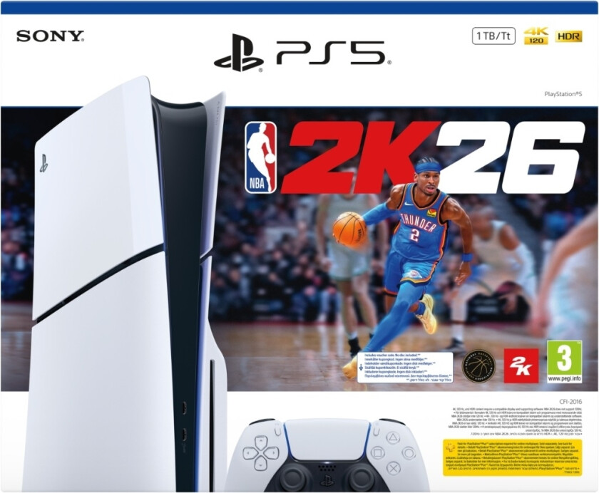 PlayStation 5 Slim-konsoll – NBA 2K26-pakke
