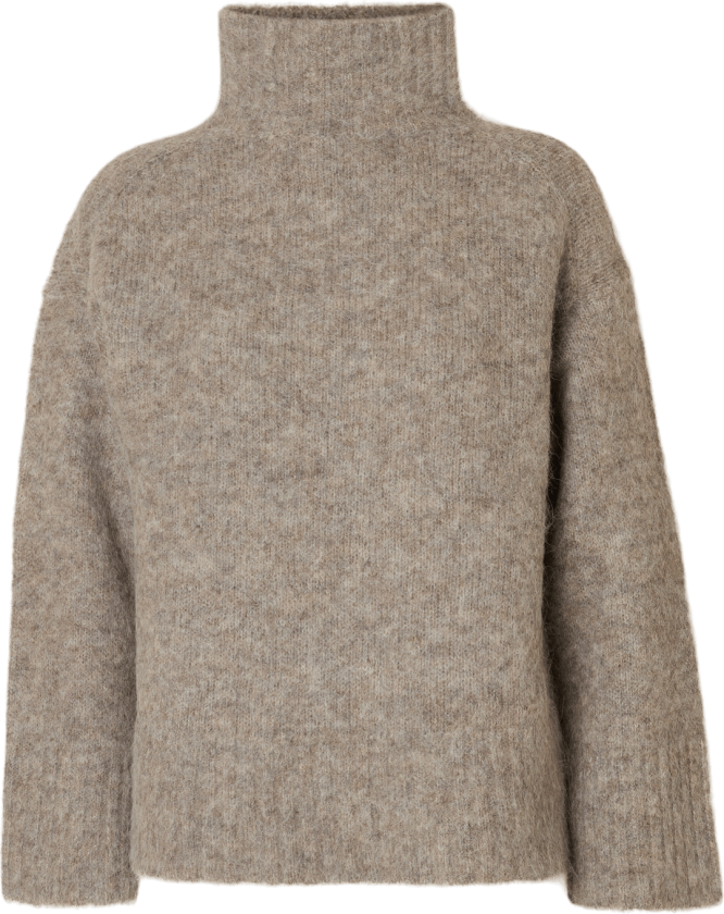 Selected Femme Gabriella Ls Knit High Neck Genser - Steel Gray - XS