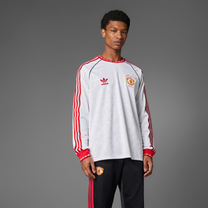 Manchester United Bortedrakt 1991 Langermet Limited Edition - adidas, størrelse X-Large