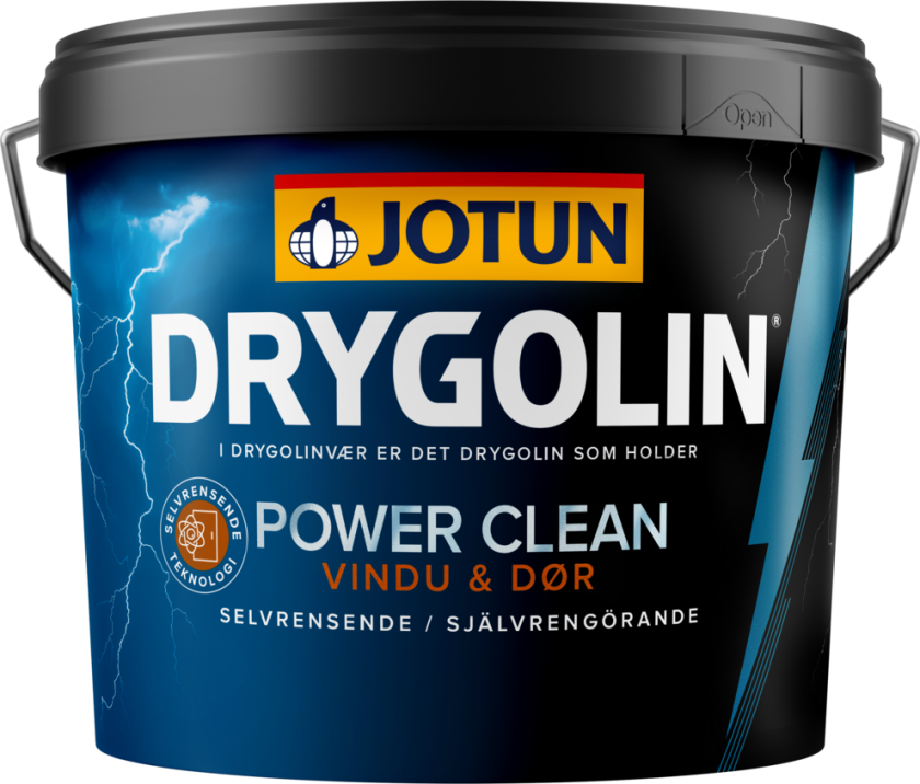 Eksteriørmaling drygolin power clean vindu og dør klassisk hvit base 2.7l