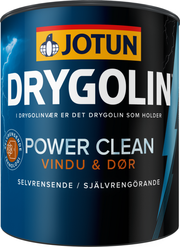 Eksteriørmaling drygolin power clean vindu og dør klassisk hvit base 0.68l