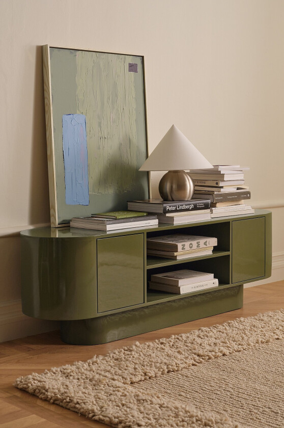 Bilde av TV-benk High Gloss Low - Grønn