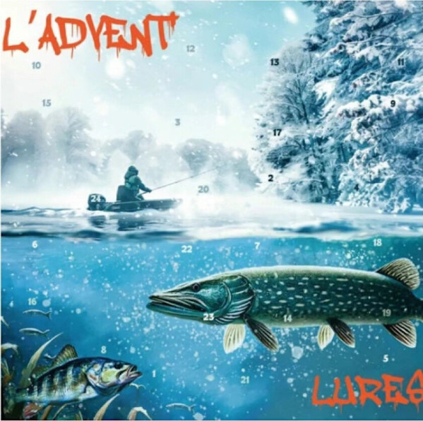 RY-2025 Jul Fiske Overraskelsesboks, Adventsfiskekalender 2024 for Voksne, Fiskesett, Fiskedrag Adventskalender Carnivorous【Combination】