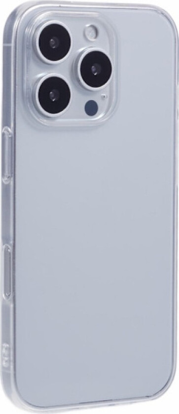 Mikrofiberfôret deksel i mykt gummi for iPhone 16 Pro - Transparent