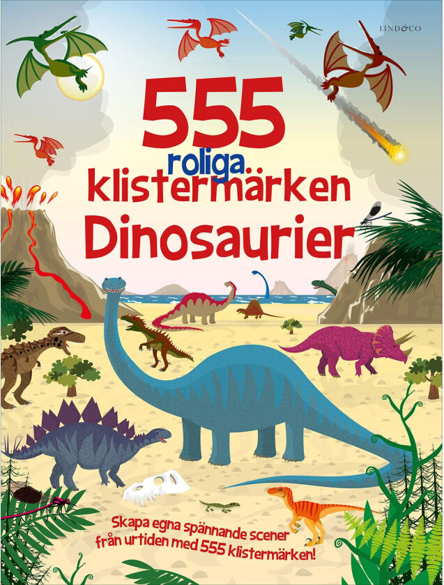 555 Morolige Klistremerker - 3+år - Dinosaurer