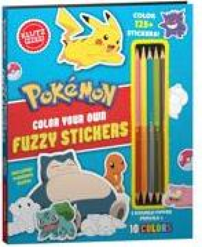 Pokemon Color Your Own Fuzzy Stickers
