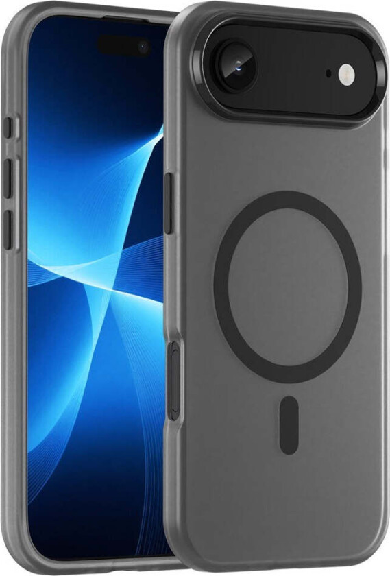 iPhone 17 Air Hybrid Plast Deksel – MagSafe Kompatibel – Matt Gjennomsiktig / Svart