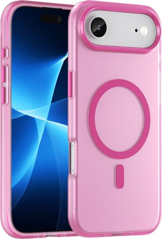 iPhone 17 Air Hybrid Plast Deksel – MagSafe Kompatibel – Matt Gjennomsiktig / Rosa