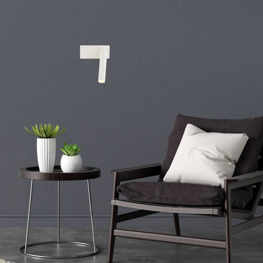 LED-vegglampe Rulo, beige, stål, 3000 K