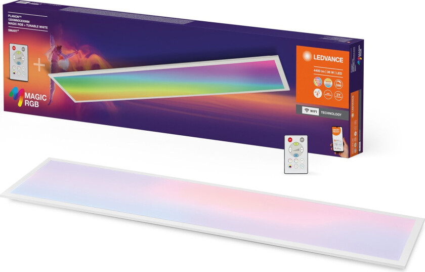 - SMART+ Planon Magic - 3600lm, 36W, WiFi, RGB+827-865, 1200x300mm