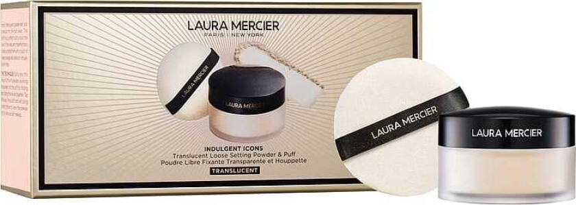 Holiday Set Indulgent Icons & Translucent Loose Setting Powder & Puff Gift Box Laura Mercier Holiday Set Indulgent Icons & Translucent Loose Setting Powder & Puff Gift Box