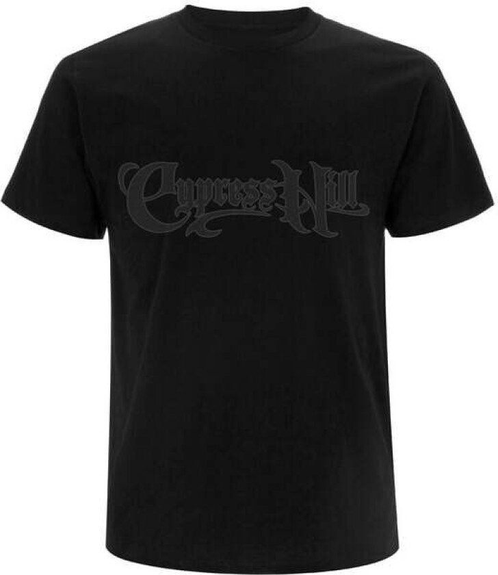 Cypress Hill T-skjorte - Black On Black Logo - S til 4XL - Herrer - svart