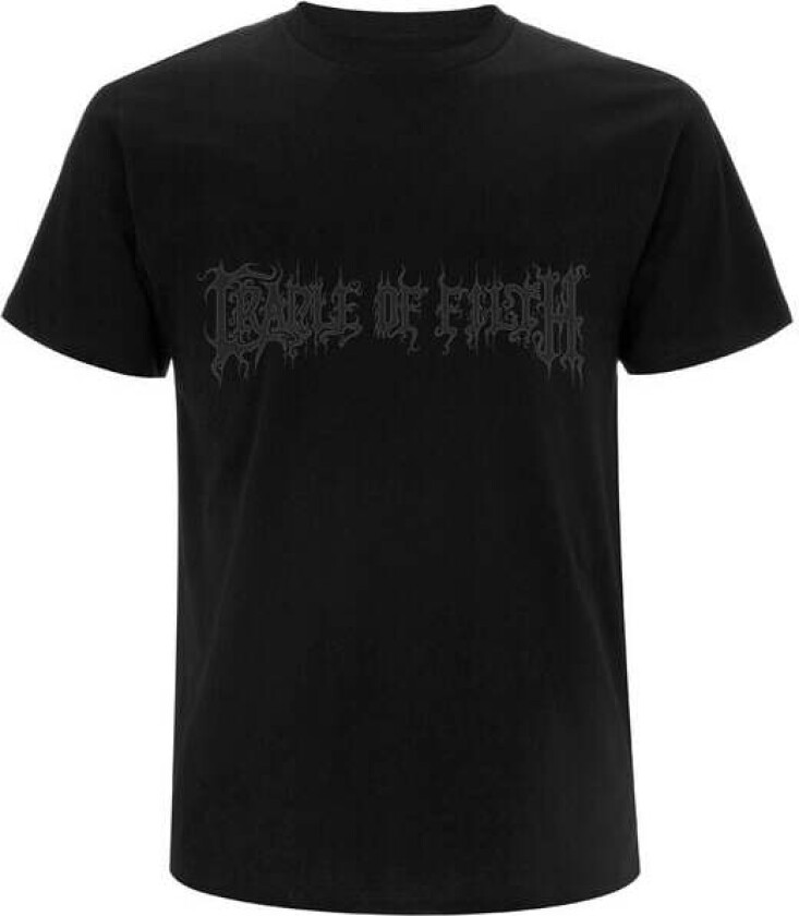 T-skjorte - Black On Black Logo - S til 4XL - Herrer - svart