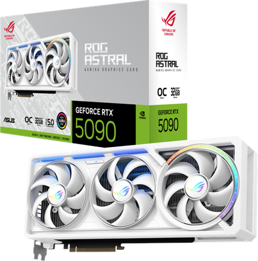 GeForce RTX 5090 ROG Astral White OC - 32GB GDDR7 RAM - Grafikkort