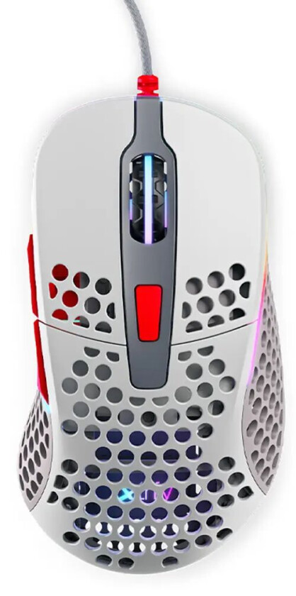 M4 Rgb Gaming Mouse Retro Kablet 16,000dpi Mus Grå, Hvit, Rød