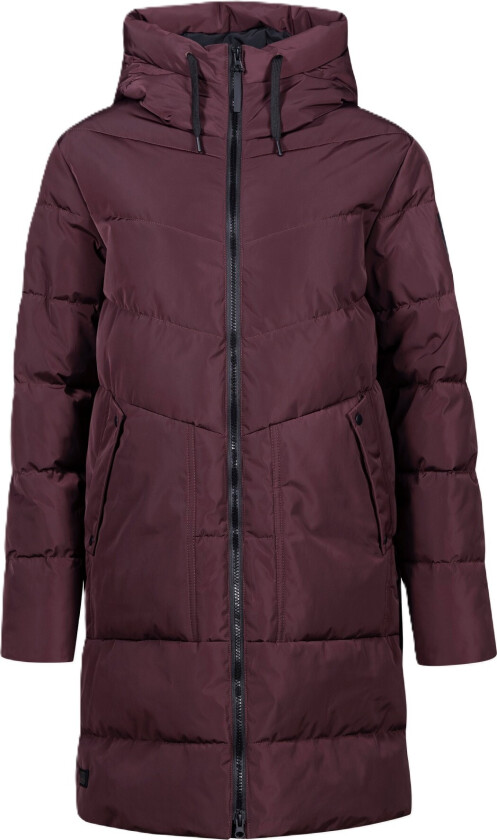 Women's Linjat Puffer Parka Fudge Maroon Red
