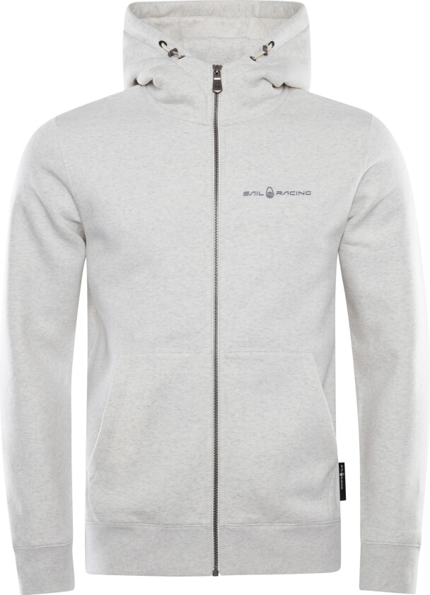 Men's Bowman Logo Zip Hood Light Grey Melange