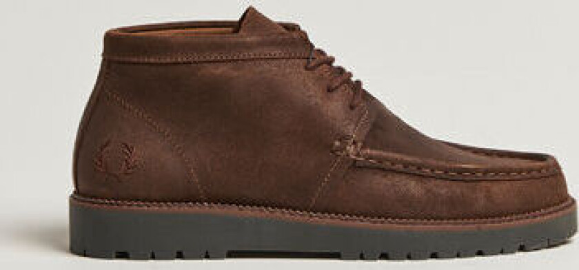 Fred Perry Kenny Waxed Suede Chukka Boot Burnt Tobacco