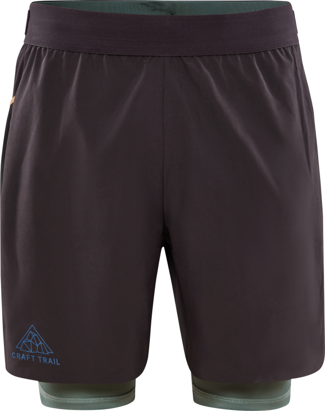 Men's Pro Trail 2in1 Shorts XL, Slate/Thyme