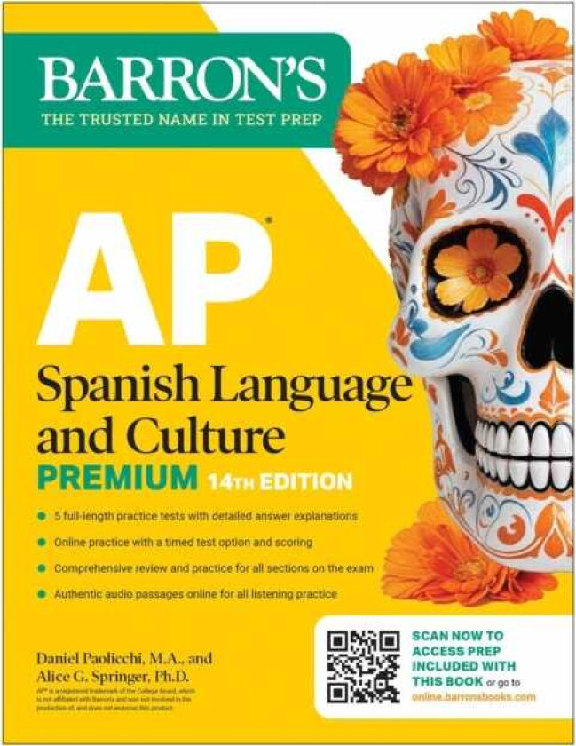AP Spanish Language and Culture Premium, Fourteenth Edition: Prep Book with 5 Practice Tests + Comprehensive Review + Online Practice (2026)