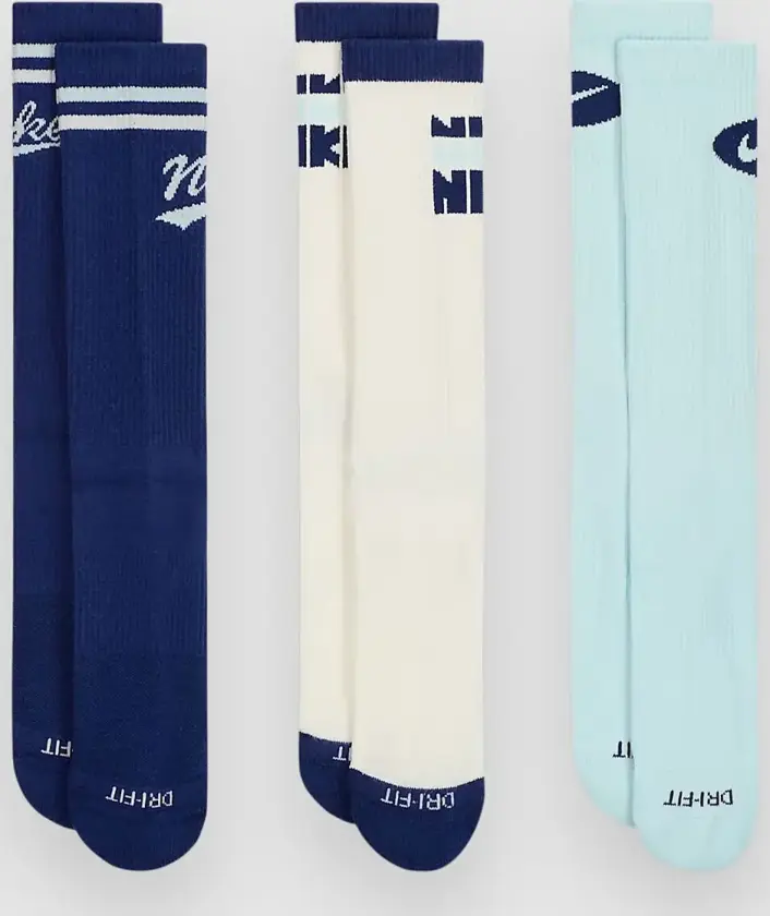 Ed Pls Crew 3P Lifestyle 144 Socks blå