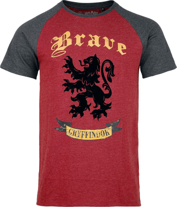 T-skjorte - Gryffindor - Brave - S til XXL - Herrer - flerfarget