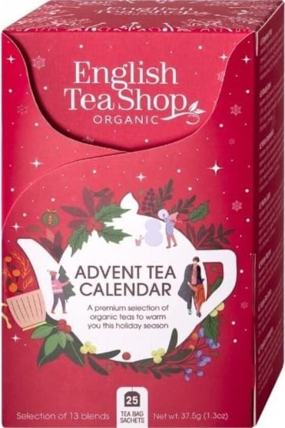 English Tea Shop adventskalender English Tea Shop, rød adventskalender, adventskalender, 25 poser