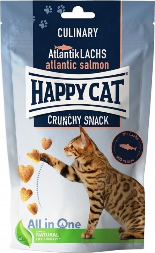 Crunchy Kattgodis Laks og Erter 70 g
