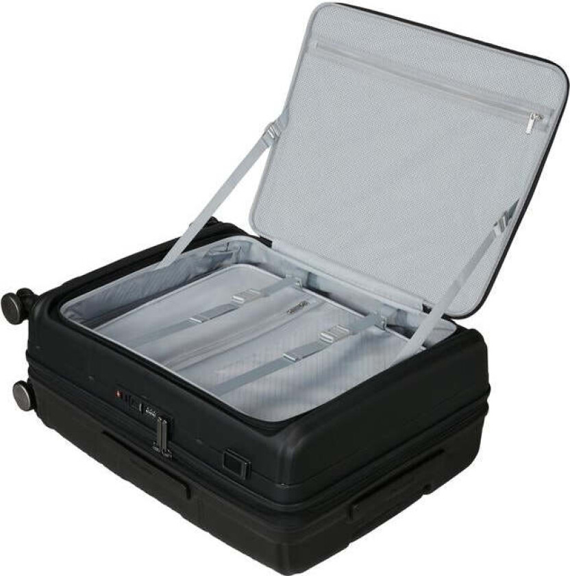 Paralux Utvidbar koffert med dobbel inngang 75 cm Black