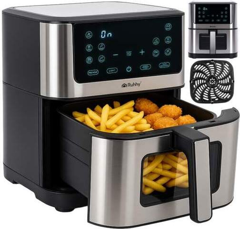 Oljefri luftfrityrkoker, 8L non-stick XXL-kapasitet