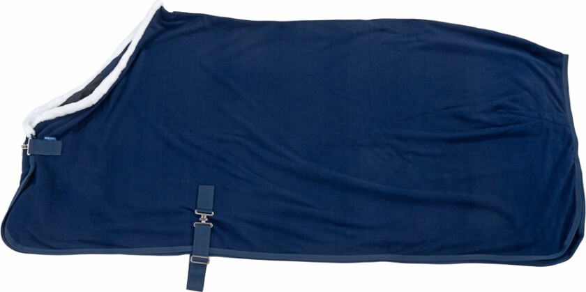 Svettedekke i fleece med magestropp, marineblått - 165 cm rygglengde