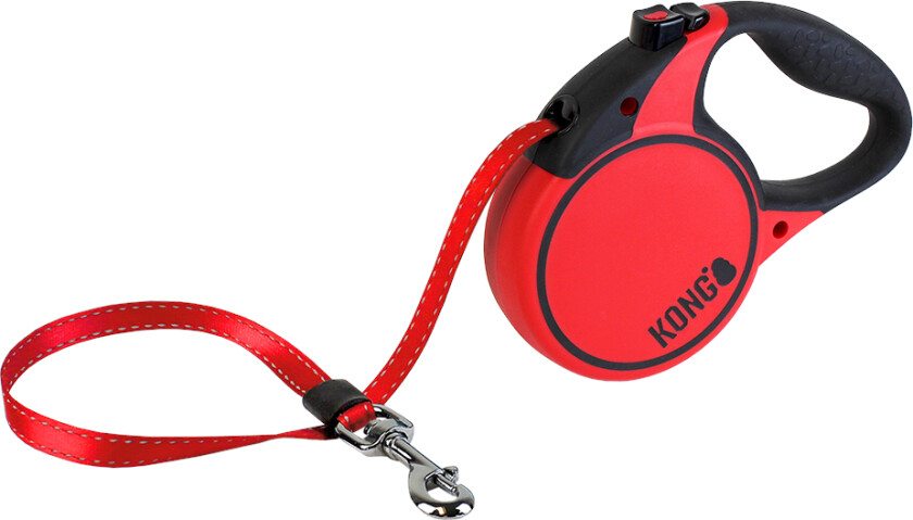 KONG Terrain Flexibånd rød - Størrelse M: opptil 30 kg, bånd-lengde ca. 5 m