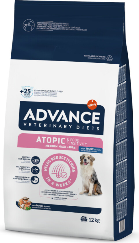 Advance Veterinary Atopic med ørret - 12 kg