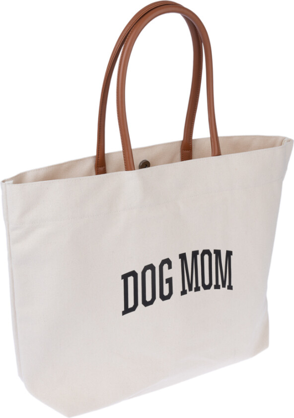 handlenett i lerret "Dog Mom" - 1 stk