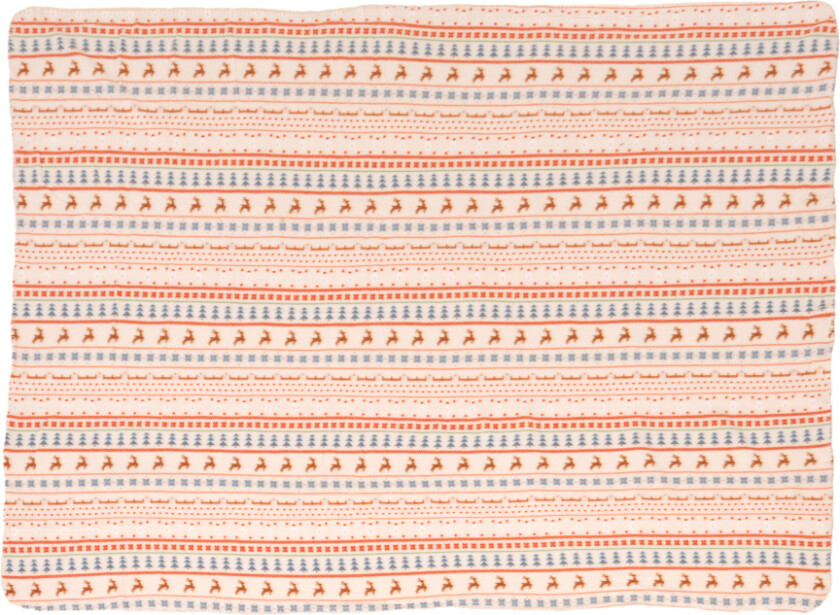 koseteppe med nordisk vintermønster - Størrelse L: L 200 x B 150 cm