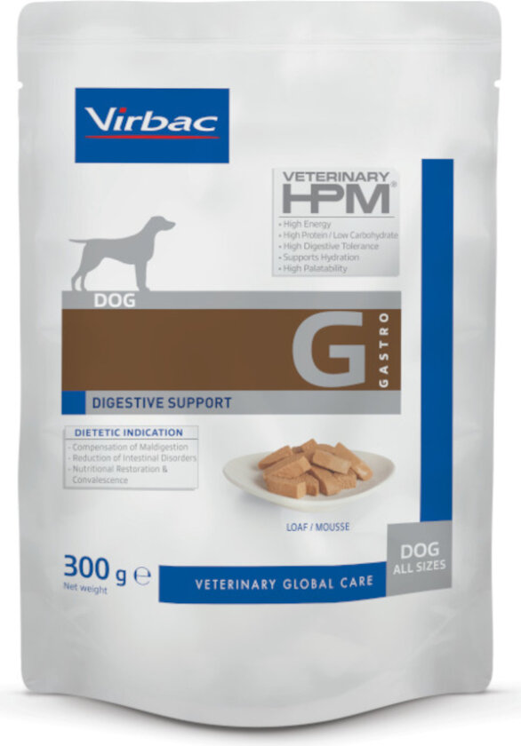 Veterinary HPM Dog Gastro Digestive Support - Sparepakke: 18 x 300 g
