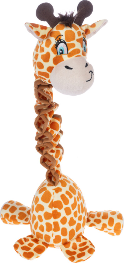 hundeleketøy giraff med elastisk hals - L 60 x B 19 x H 13 cm