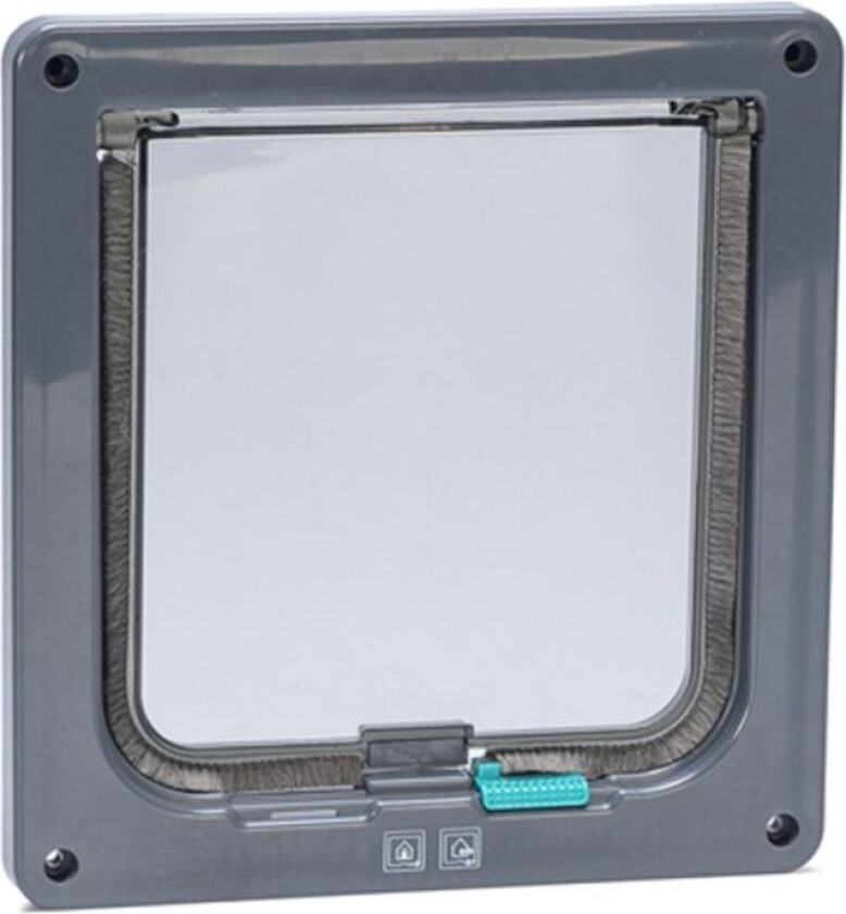 Katteluke med 2-veis lukking - grå: B 20 x H 19,2 cm